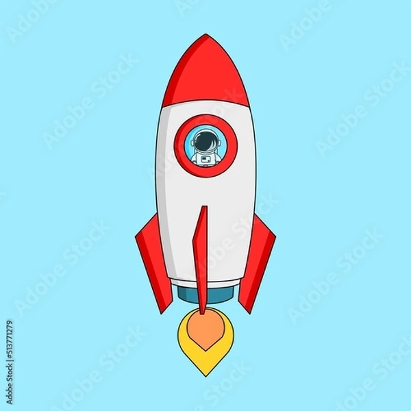 Obraz Astronaut Inside Flying Rockets