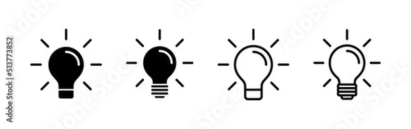 Fototapeta Lamp icon vector. Light bulb sign and symbol. idea symbol.