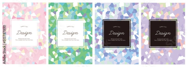 Obraz 宝石のような幾何学模様背景の素材