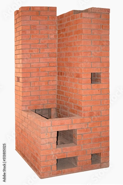 Fototapeta Wood-fired heating and cooking oven made of bricks