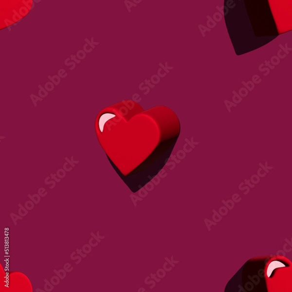 Fototapeta Hearth 3d pattern