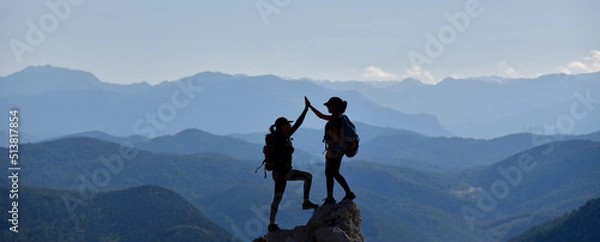 Obraz Celebrating Summit Success