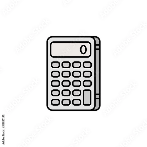 Fototapeta accounting, calculator, math line illustration. element of education illustration icons. Signs, symbols can be used for web, logo, mobile app, UI, UX