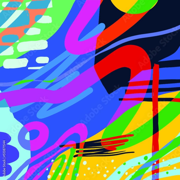 Obraz Pattern Background Pop Colourfull Design