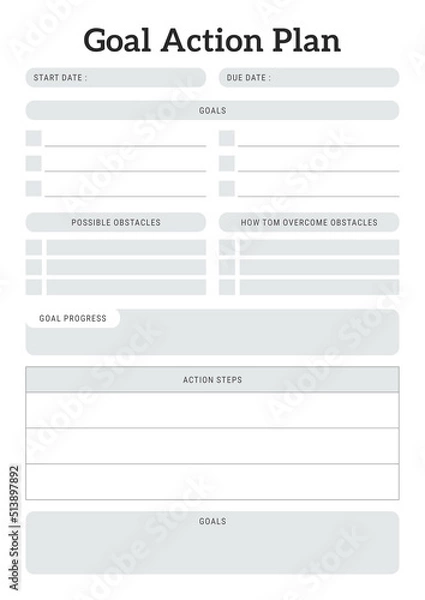 Obraz Goal Action Plan