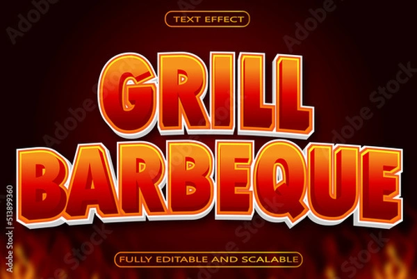 Obraz Baberque Editable Text Effect 3 Dimension Emboss Modern Style