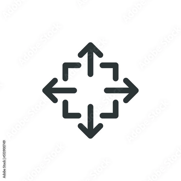Fototapeta Vector sign of the Magnify symbol is isolated on a white background. Magnify icon color editable.