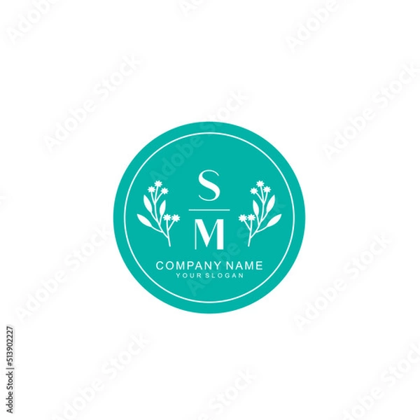 Fototapeta SM Beauty vector initial logo