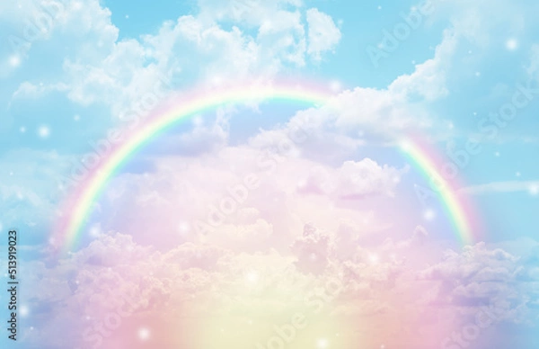 Obraz rainbow in cloudy sky