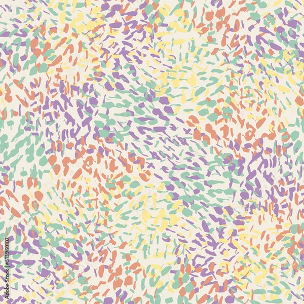 Obraz seamless pastel camouflage from dot shape pattern background , greeting card or fabric
