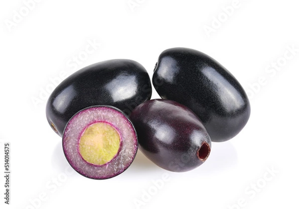 Obraz Jambolan plum or Java plum isolated on white background