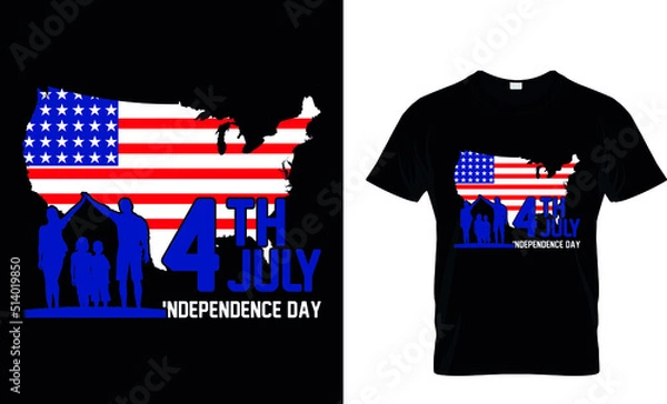 Obraz 4TH JULY INDEPENDENCE DAY CUSTOM T-SHIRT.