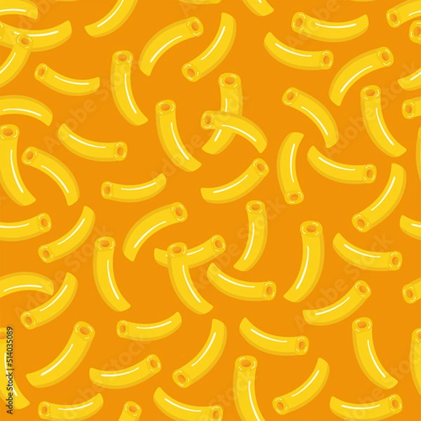 Fototapeta Mac and cheese vector illustration repeating pattern