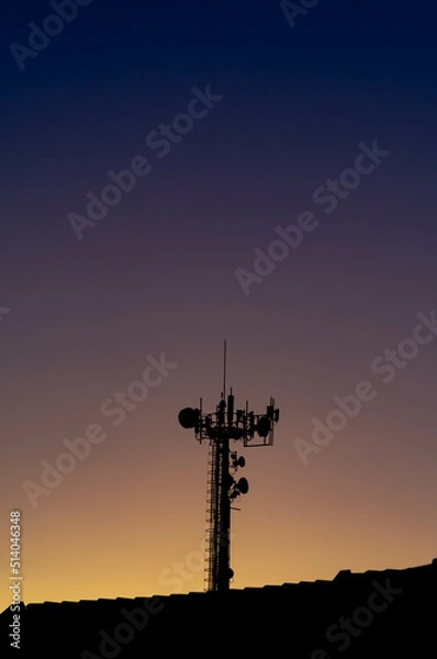 Fototapeta tower at sunset