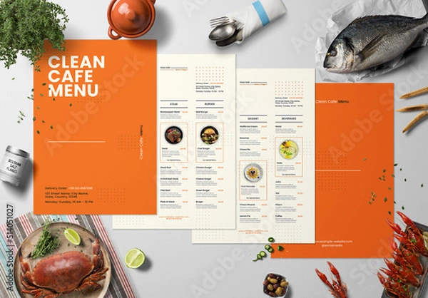 Obraz Minimalist Menu Layout