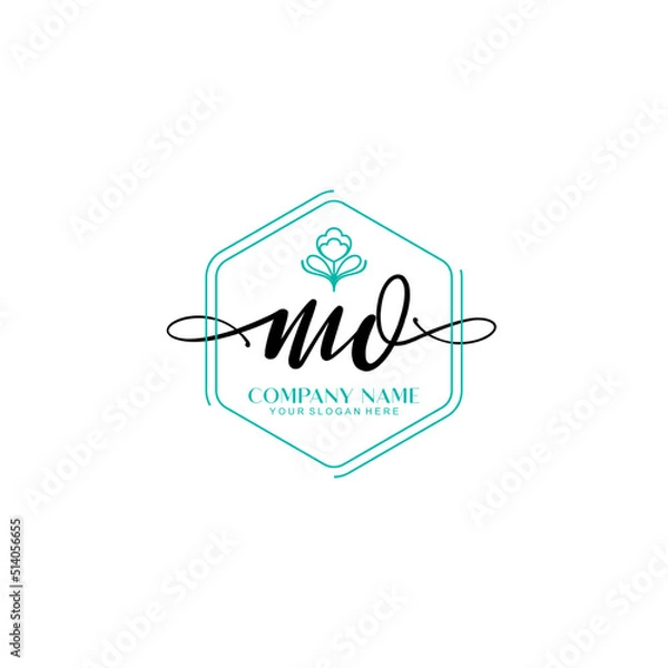 Obraz MO signature logo template vector
