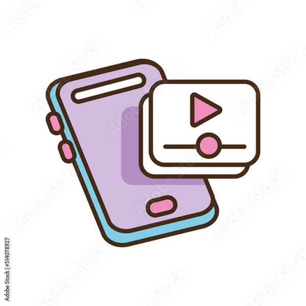 Fototapeta video player social media