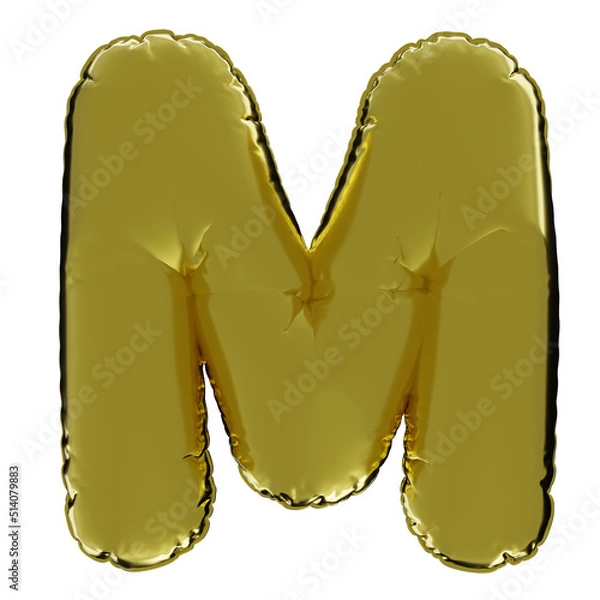 Obraz Gold Balloon Letter M