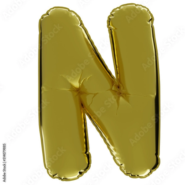 Obraz Gold Balloon Letter N