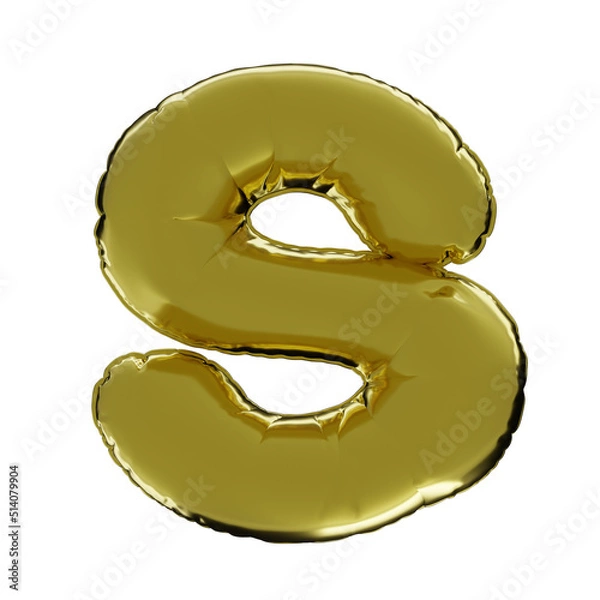 Obraz Gold Balloon Letter S