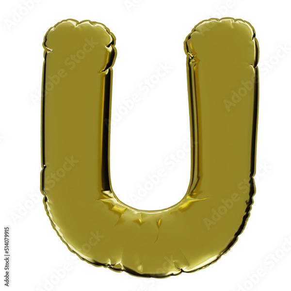 Obraz Gold Balloon Letter U