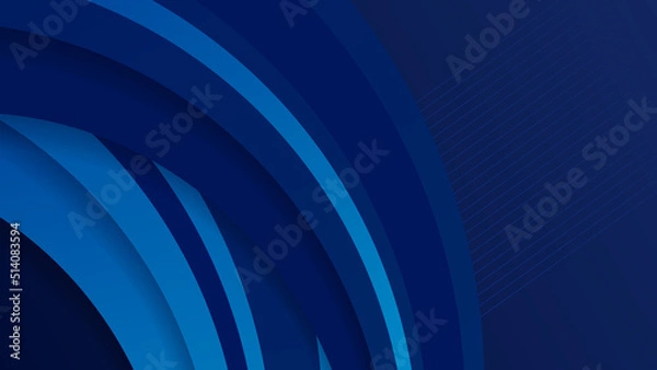 Obraz Abstract blue background. Vector abstract graphic design banner pattern presentation background web template.
