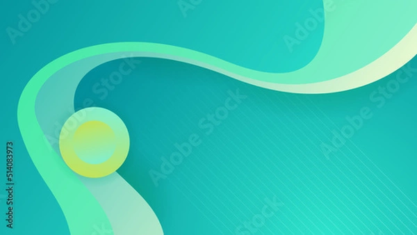 Fototapeta Abstract green technology background. Vector abstract graphic design banner pattern presentation background web template.