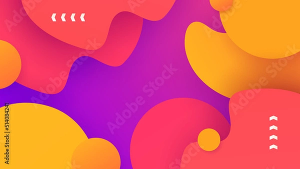 Obraz Abstract orange and pink background. Vector abstract graphic design banner pattern presentation background web template.