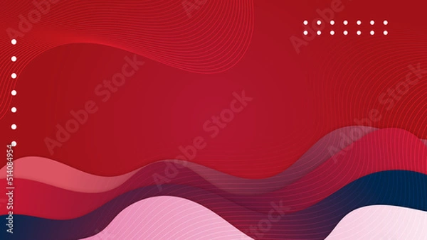 Fototapeta Abstract red background. Vector abstract graphic design banner pattern presentation background web template.
