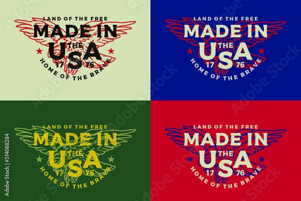 Obraz United States Eagle Logo Design Vector Illustration