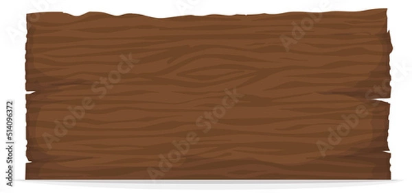 Fototapeta Template with rustic wooden sign over white background, Vector illustration