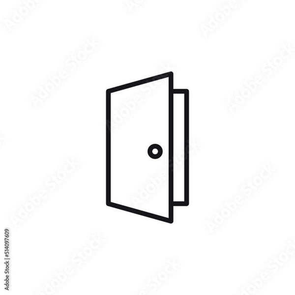 Fototapeta Door Icon Vector Logo Design Template