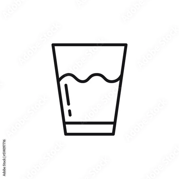 Obraz Glass water icon logo design vector template
