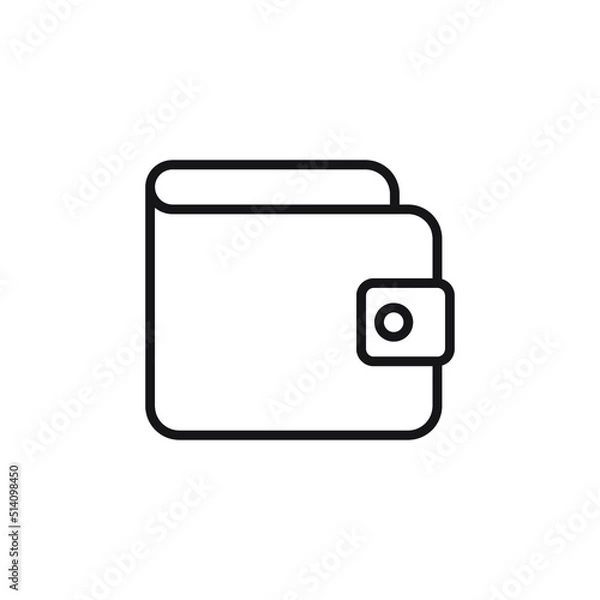 Obraz wallet icon vector, line wallet vector, wallet illustration