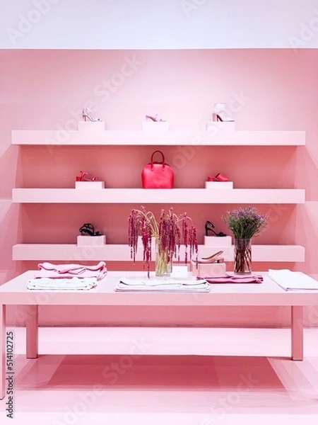 Obraz pink store clothing
