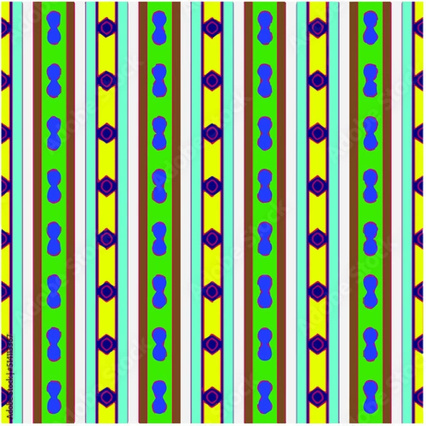 Fototapeta Seamless vector background with repeat pattern. multicolored  mosaic. Perfect for fashion, textile design, cute themed fabric, on wall paper, wrapping paper, fabrics and home decor.