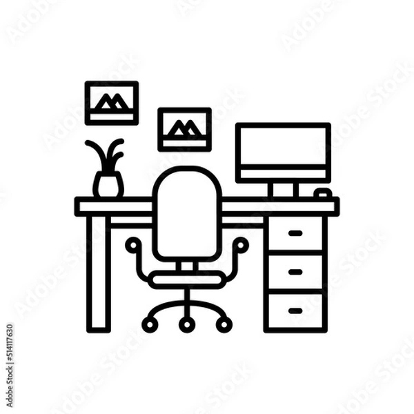 Fototapeta Work icon in vector. Logotype