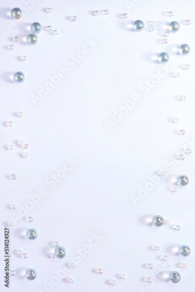 Fototapeta ビー玉、ビーズ、七色、ホワイトバック