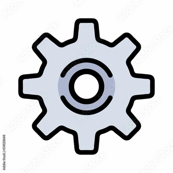 Fototapeta Illustration Vector Graphic of configuration, gear, settings icon