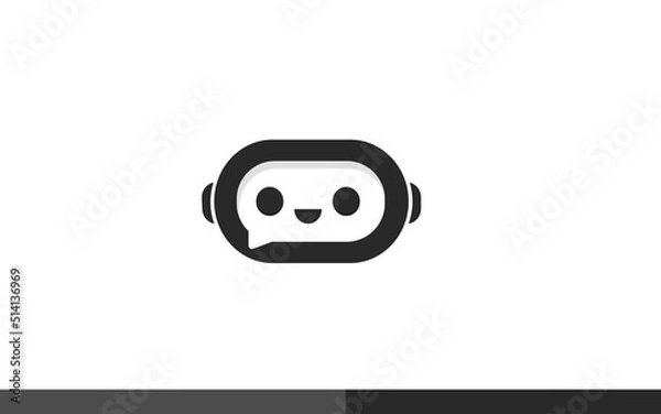 Fototapeta Chatbot Avatar or chat bot logo also robot head