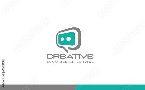 Obraz Chatbot Avatar or chat bot logo also robot head