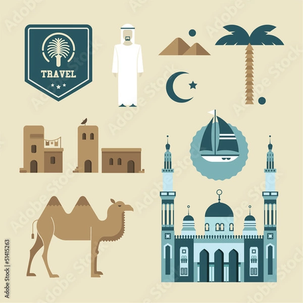 Obraz Arabic icons
