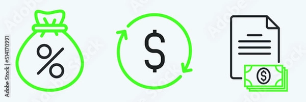 Fototapeta finance, illustration, business, graphic, vector, design, web, phone, market, bank, set, sign, symbol, money, icon, internet, element, cash, sale, home, technology, black, website, hand, file, documen