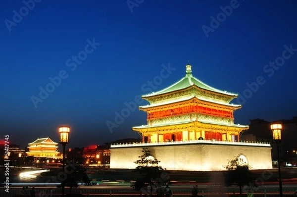 Obraz Dzwonnica w Xian w Chinach