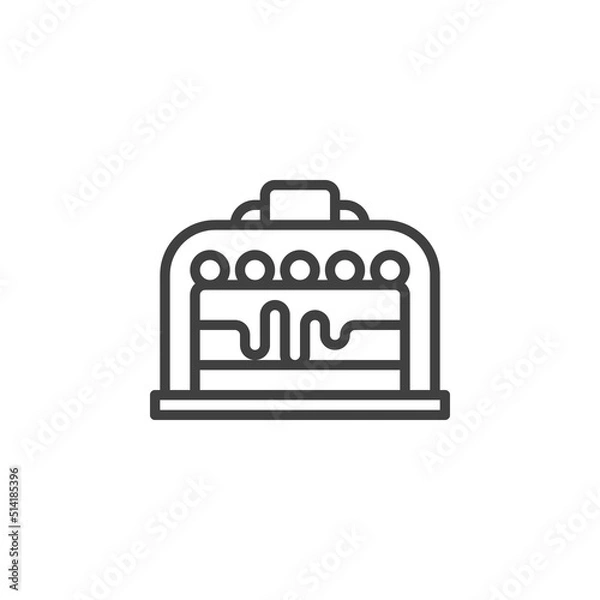 Fototapeta Cake packaging line icon