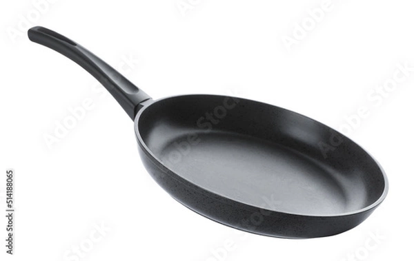 Fototapeta New non-stick frying pan isolated on white