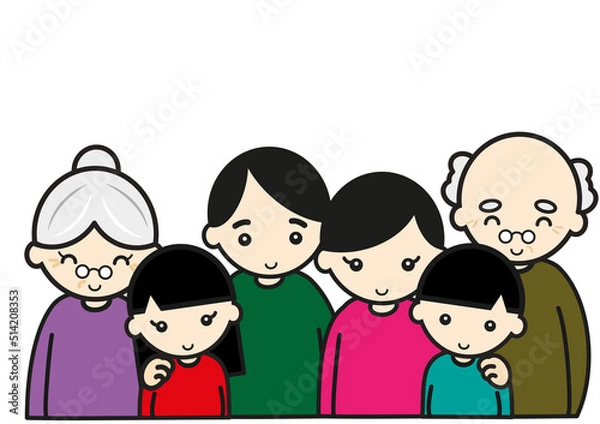 Fototapeta 三世代家族