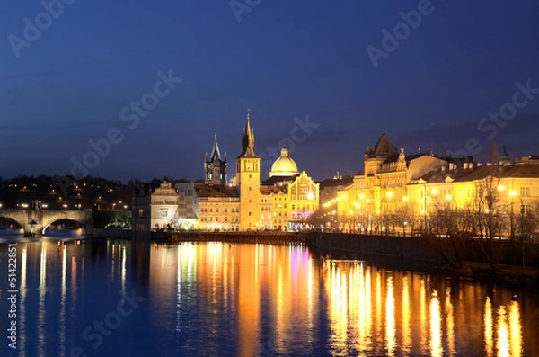 Obraz night view of Prague