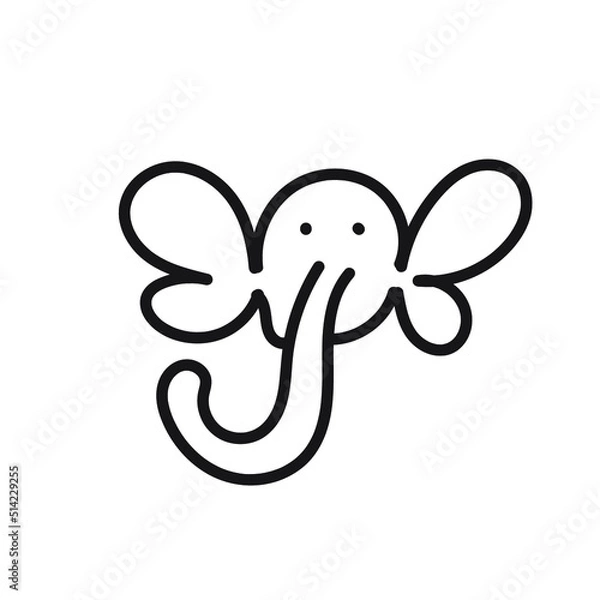 Obraz elephant cartoon coloring