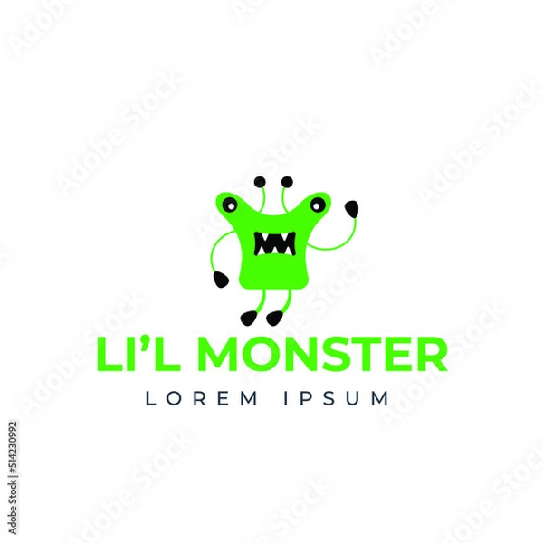 Obraz Litter monster logo design template